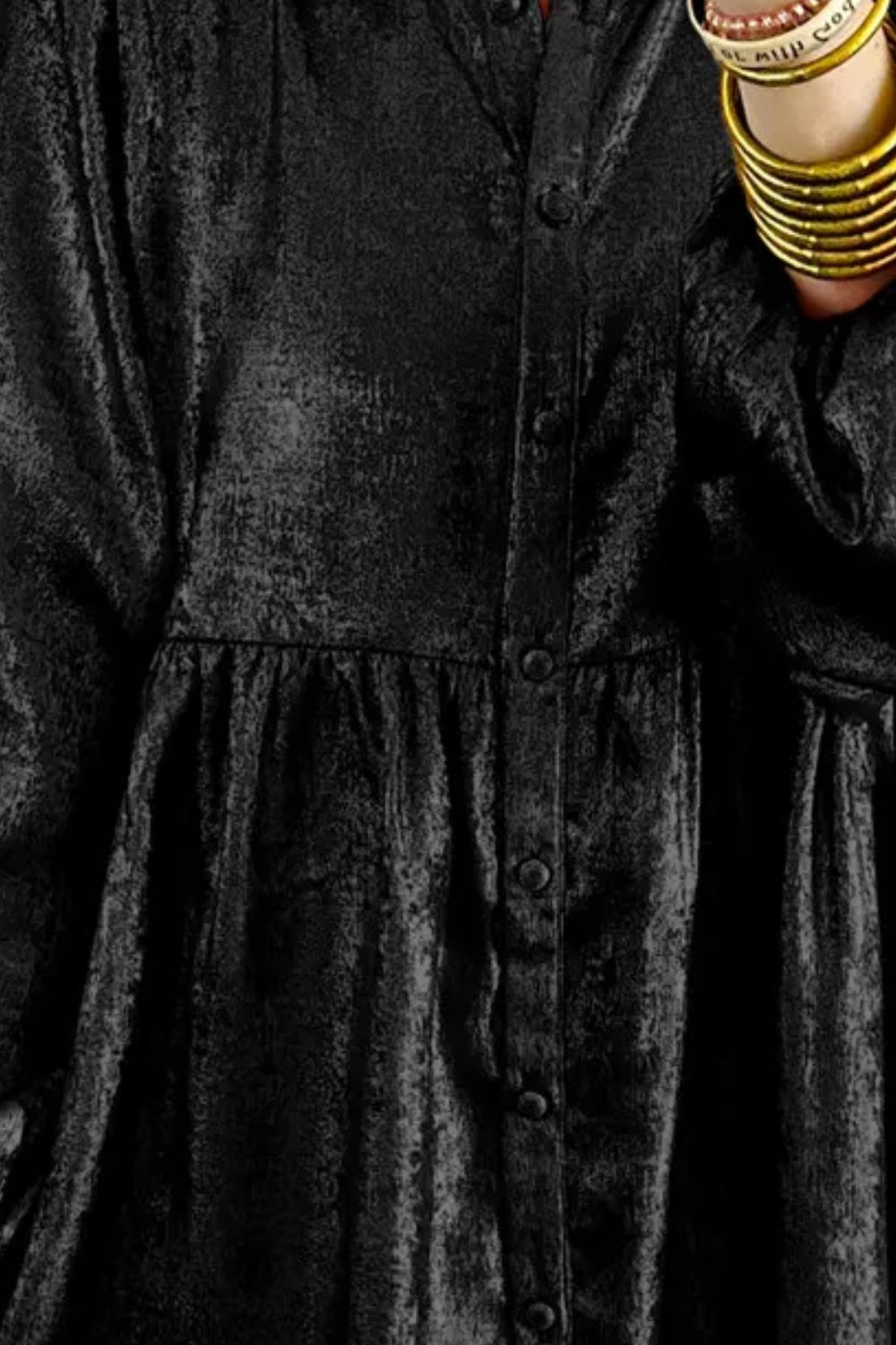 Langärmliges Minikleid mit Metallic-Glanz