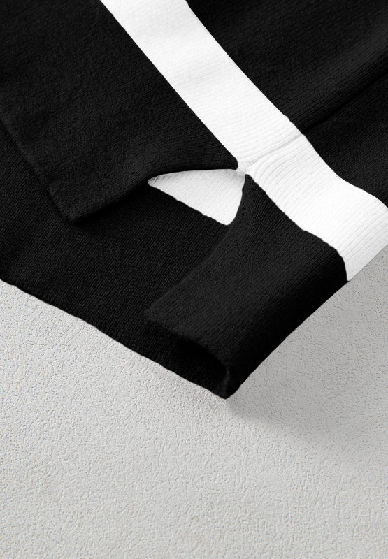 Sweatshirt mit kontrastierenden Streifen und langen Ärmeln