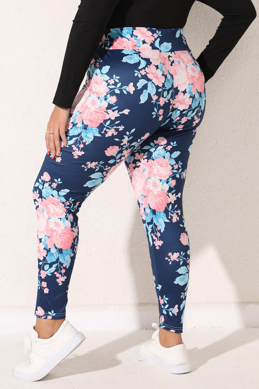 Leggings mit Blumenmuster in großen Größen