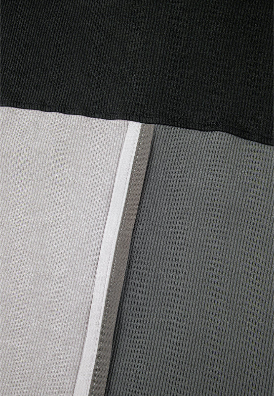 Langarm-Sweatshirt mit Farbblock-Muster und Kragen