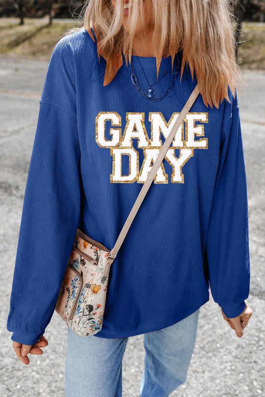 GAME DAY Rundhals-Langarm-Sweatshirt