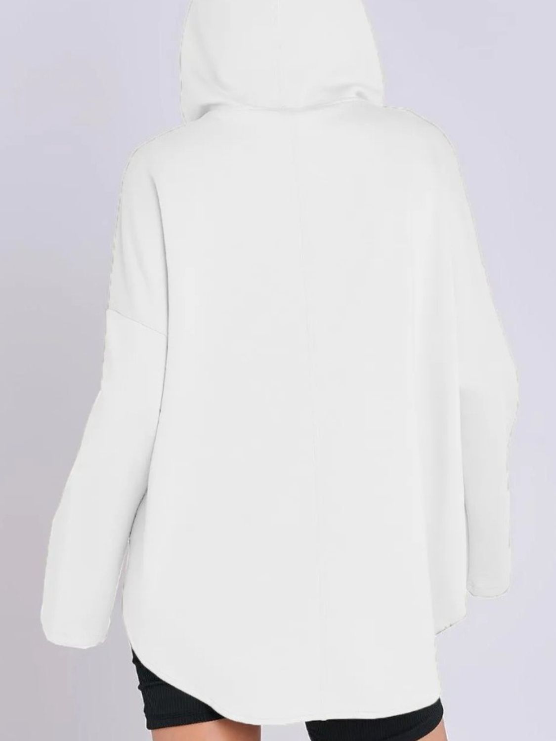 Langärmliger Hoodie mit Viertelreißverschluss