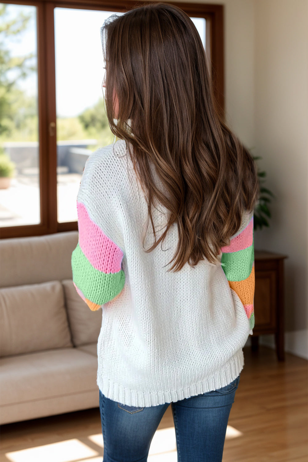 Pullover mit Rundhalsausschnitt und Farbblockdesign