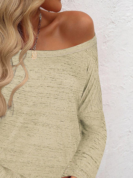 Meliertes Langarm-Oberteil in voller Größe