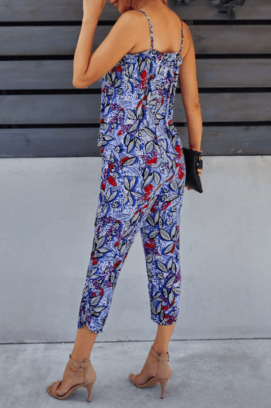 Set aus bedrucktem Camisole und verkürzter Hose