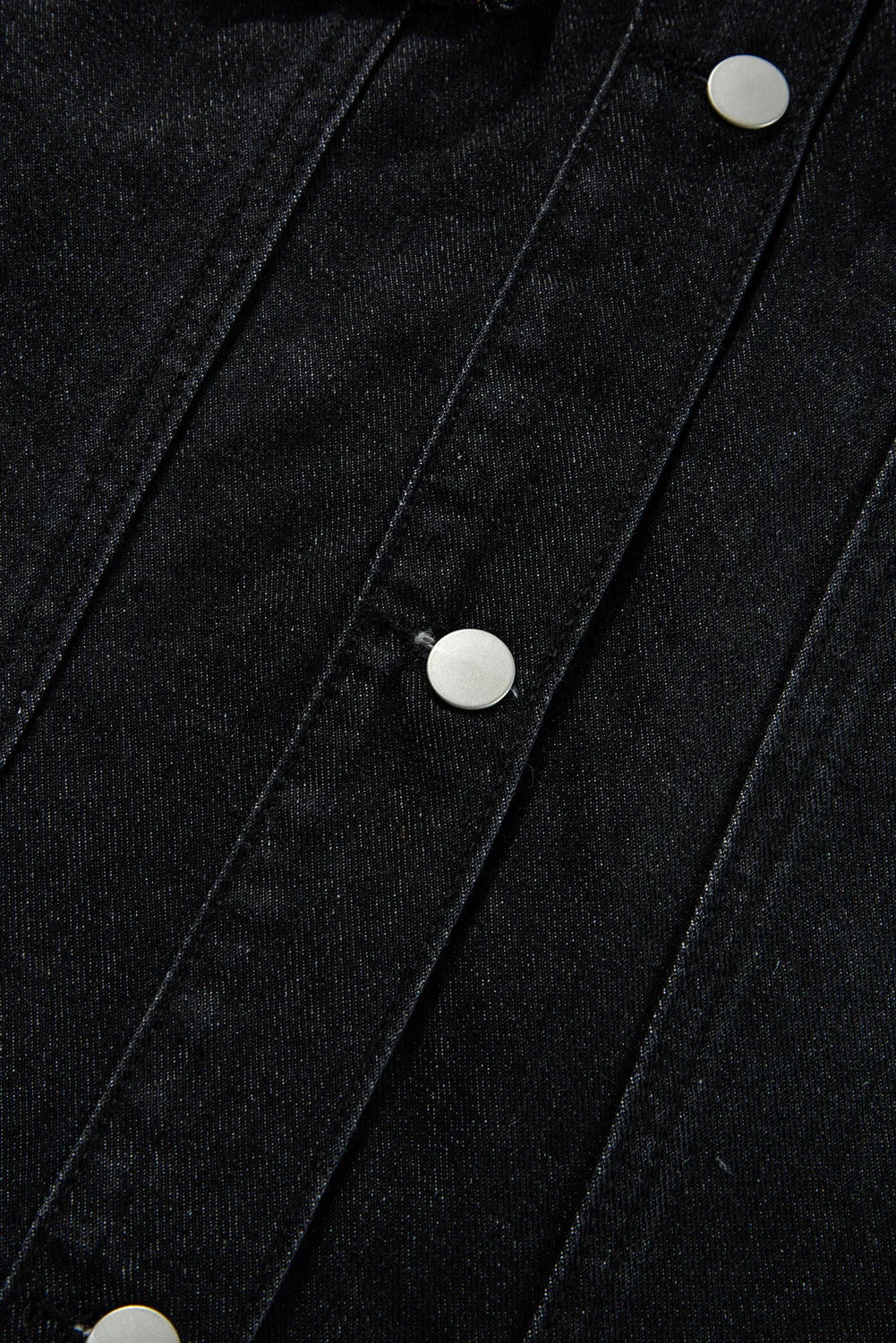 Jeansoberteil mit Knopfleiste und ungesäumtem Saum
