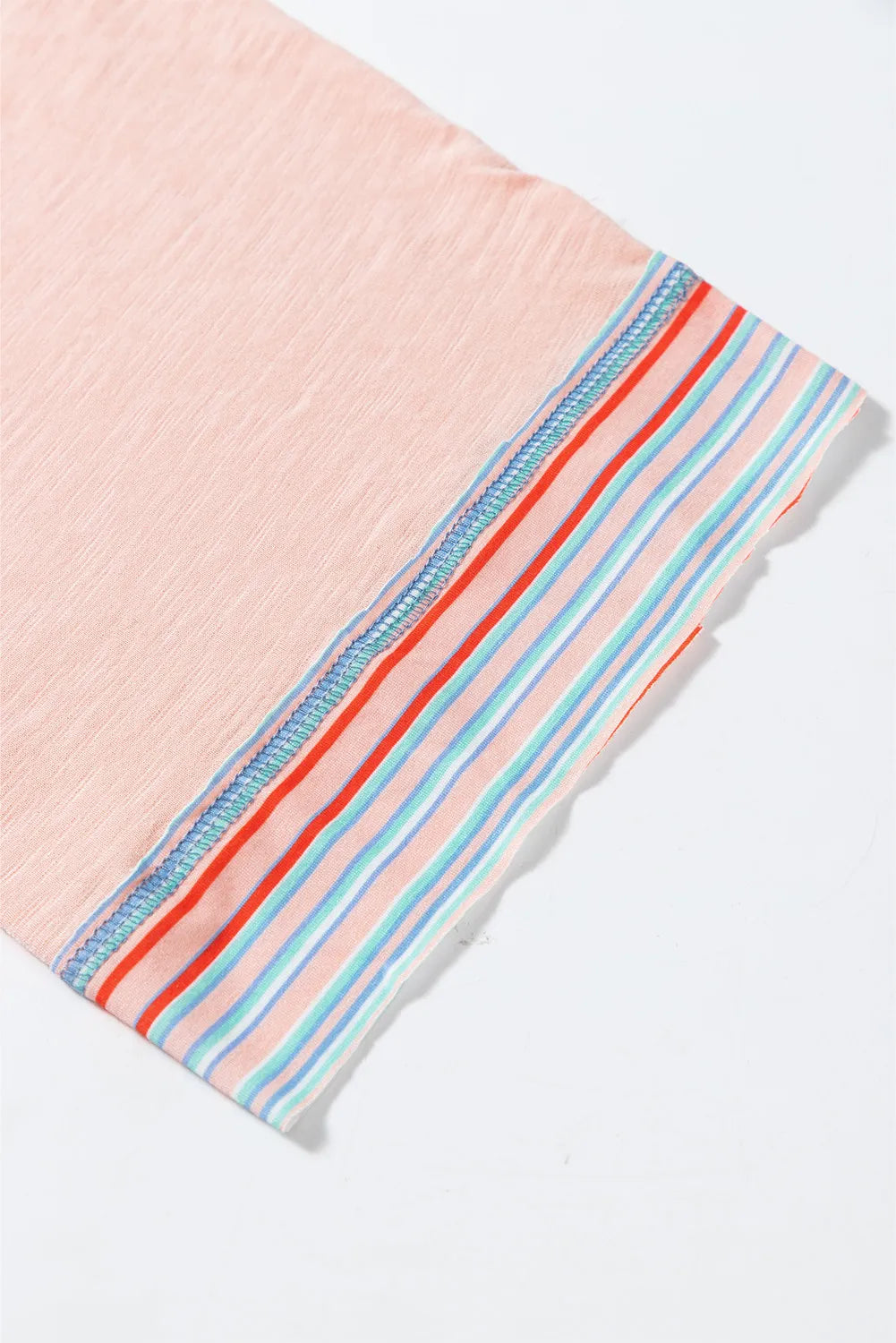 Langärmliges Top mit Rundhalsausschnitt und Waffelstrick