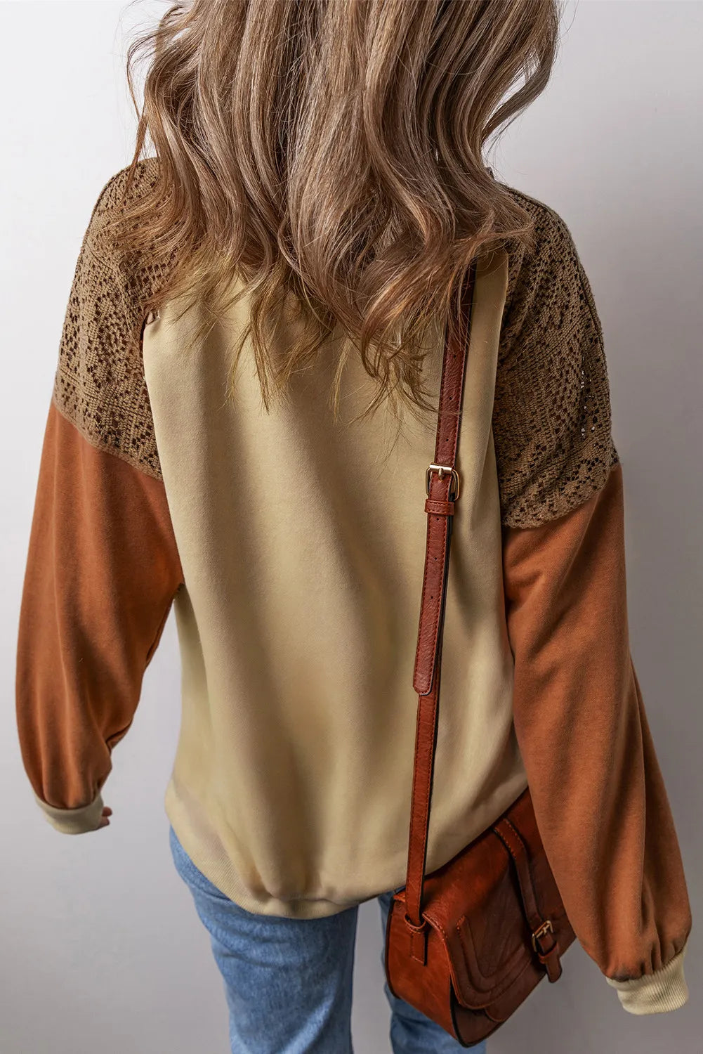 Sweatshirt mit Farbblockdesign und langen Ärmeln