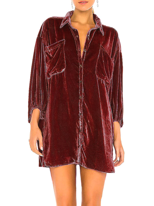 Langärmliges Hemd mit Kragen und Knopfleiste