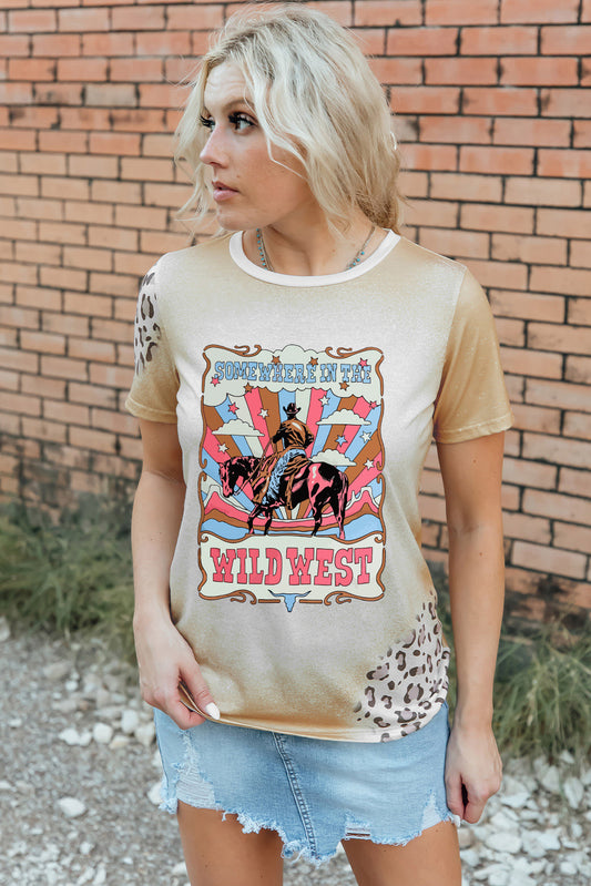 T-Shirt mit Rundhalsausschnitt und kurzen Ärmeln und Grafik