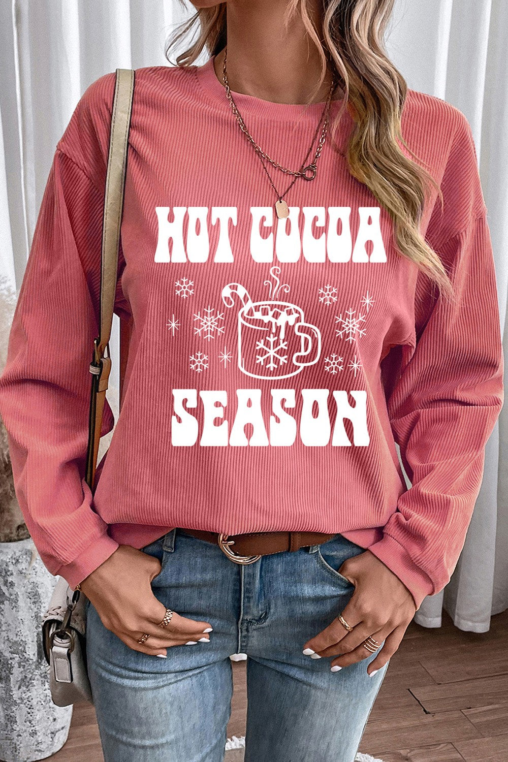HOT COCOA SEASON Rundhals-Sweatshirt