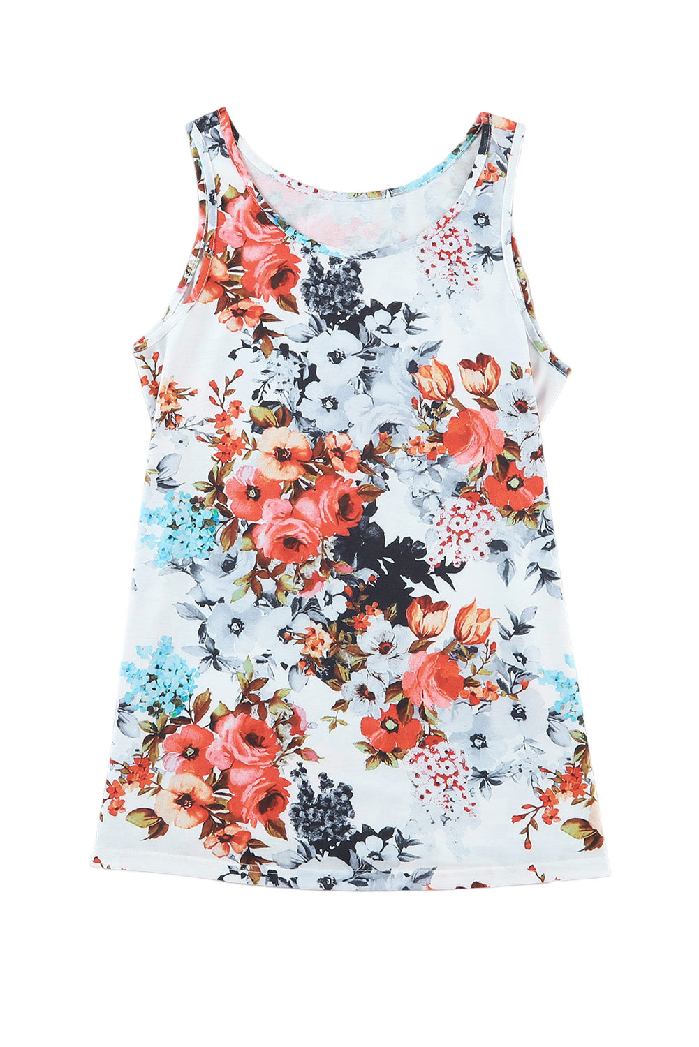 Tanktop mit Rundhalsausschnitt und Blumenmuster