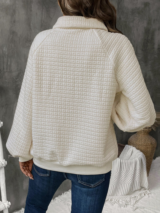 Perfee – Langärmliges Sweatshirt mit halbhohem Knopf