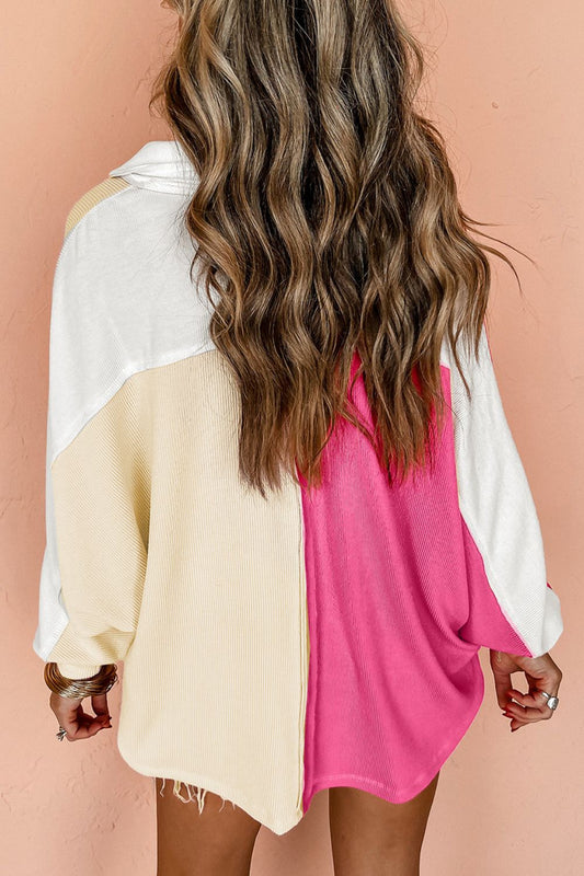 Sweatshirt mit kontrastierenden Taschen und langen Ärmeln