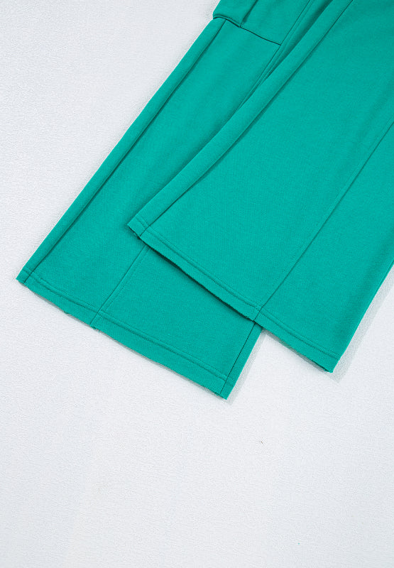 Set aus langärmligem Oberteil mit Rundhalsausschnitt und Hose mit Kordelzug in voller Größe