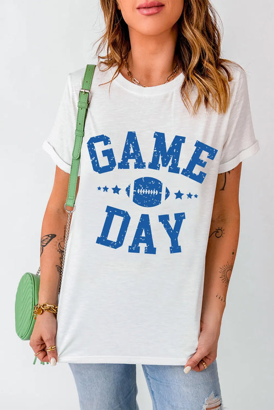 GAME DAY T-Shirt mit Rundhalsausschnitt und kurzen Ärmeln