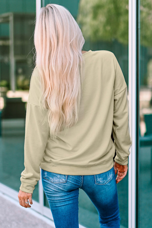 Sweatshirt mit Buchstaben Grafik und Leopardenmuster