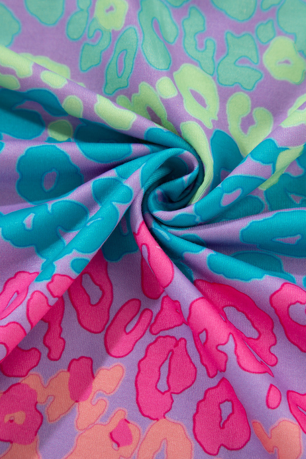 Plus Size Bluse mit Leopardenmuster und langen Ärmeln