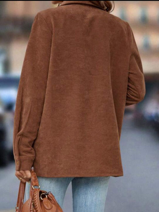 Langarm-Shacket mit Knopfleiste