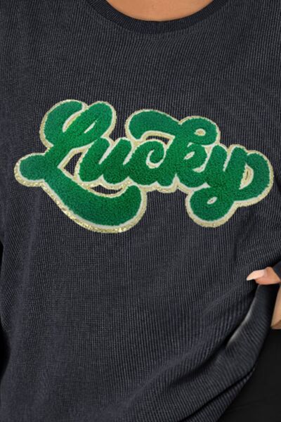 LUCKY Rundhals-Sweatshirt in Übergröße