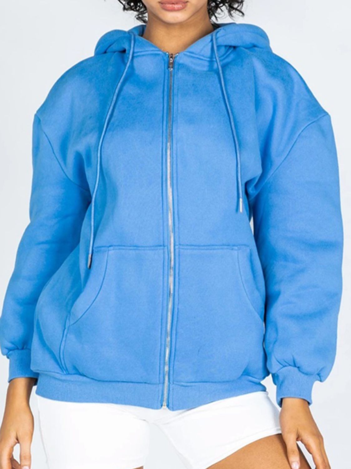 Kapuzenpullover mit Reißverschluss und Kordelzug