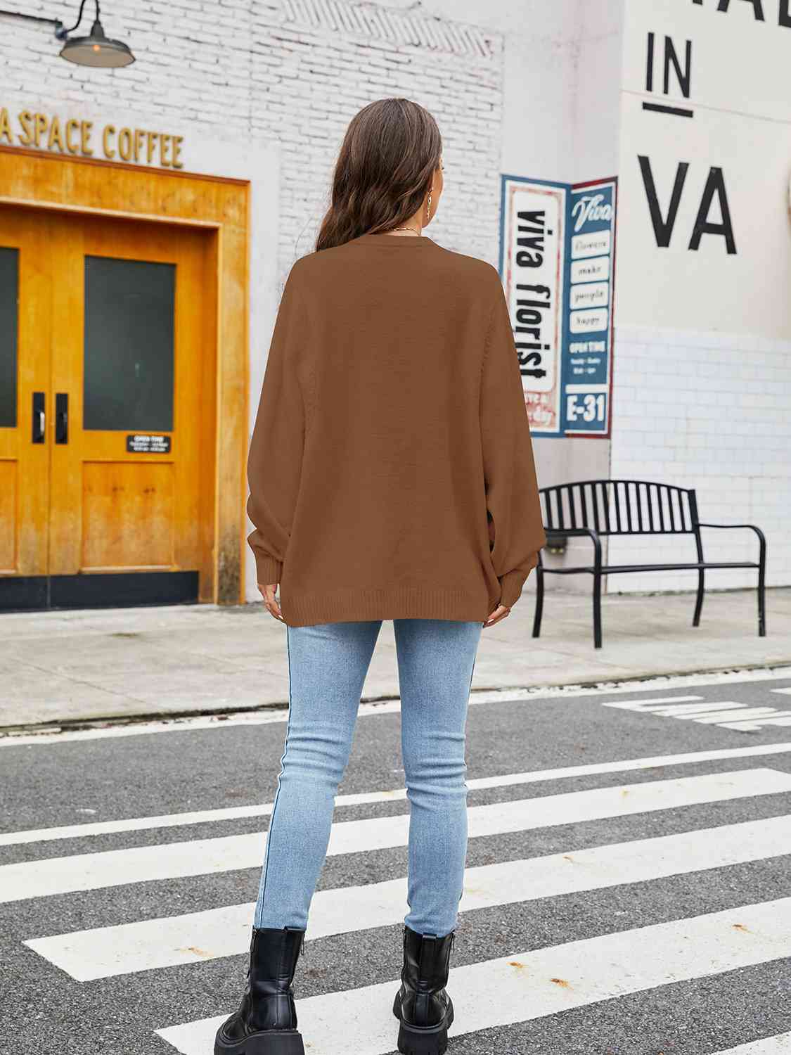 Pullover mit Rundhalsausschnitt und Rippenbesatz