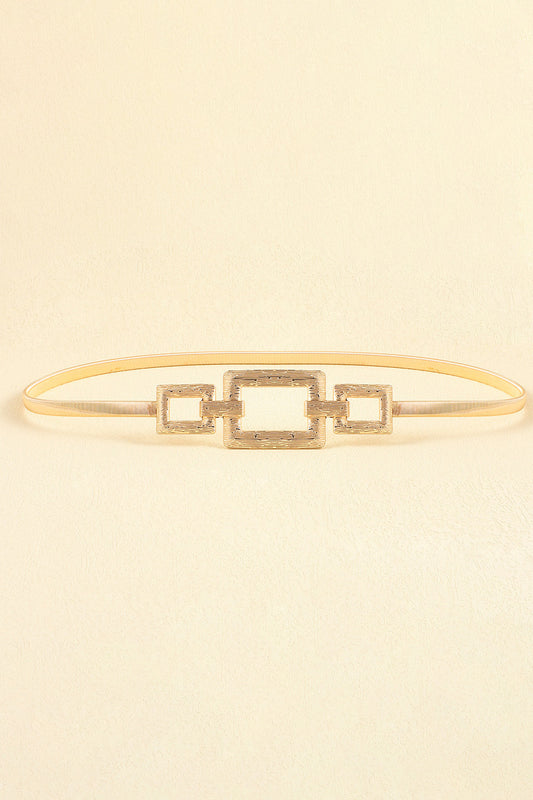 Square Shape Zinc Alloy Buckle Iron Belt