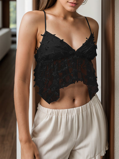 Camisole mit V-Ausschnitt und Bindeband