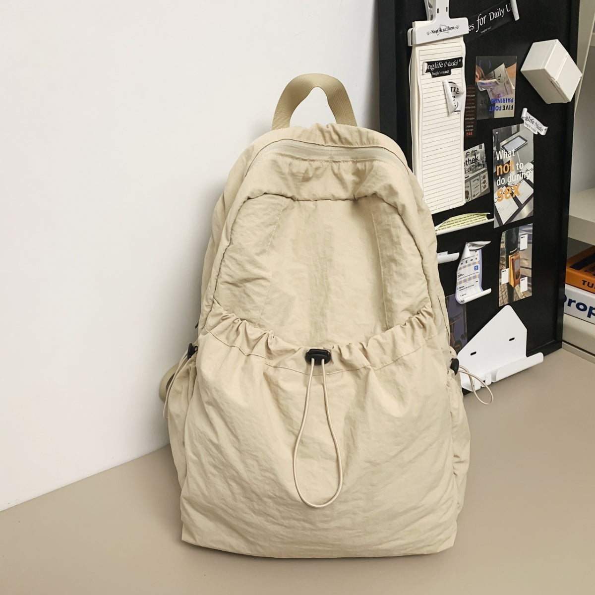 Rucksack aus Nylon mit Kordelzug