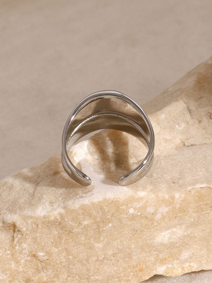 Doppellagiger Ring aus Edelstahl
