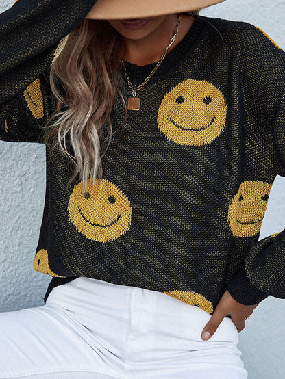 Perfee – Pullover mit Smiley-Gesicht