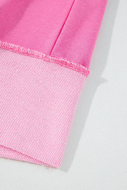 Set aus Top und Shorts mit Rundhalsausschnitt und hohem Bund