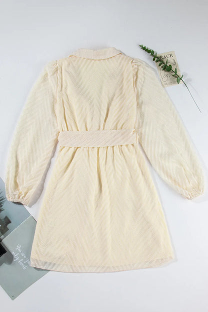 Langärmliges Minikleid mit Überwurf