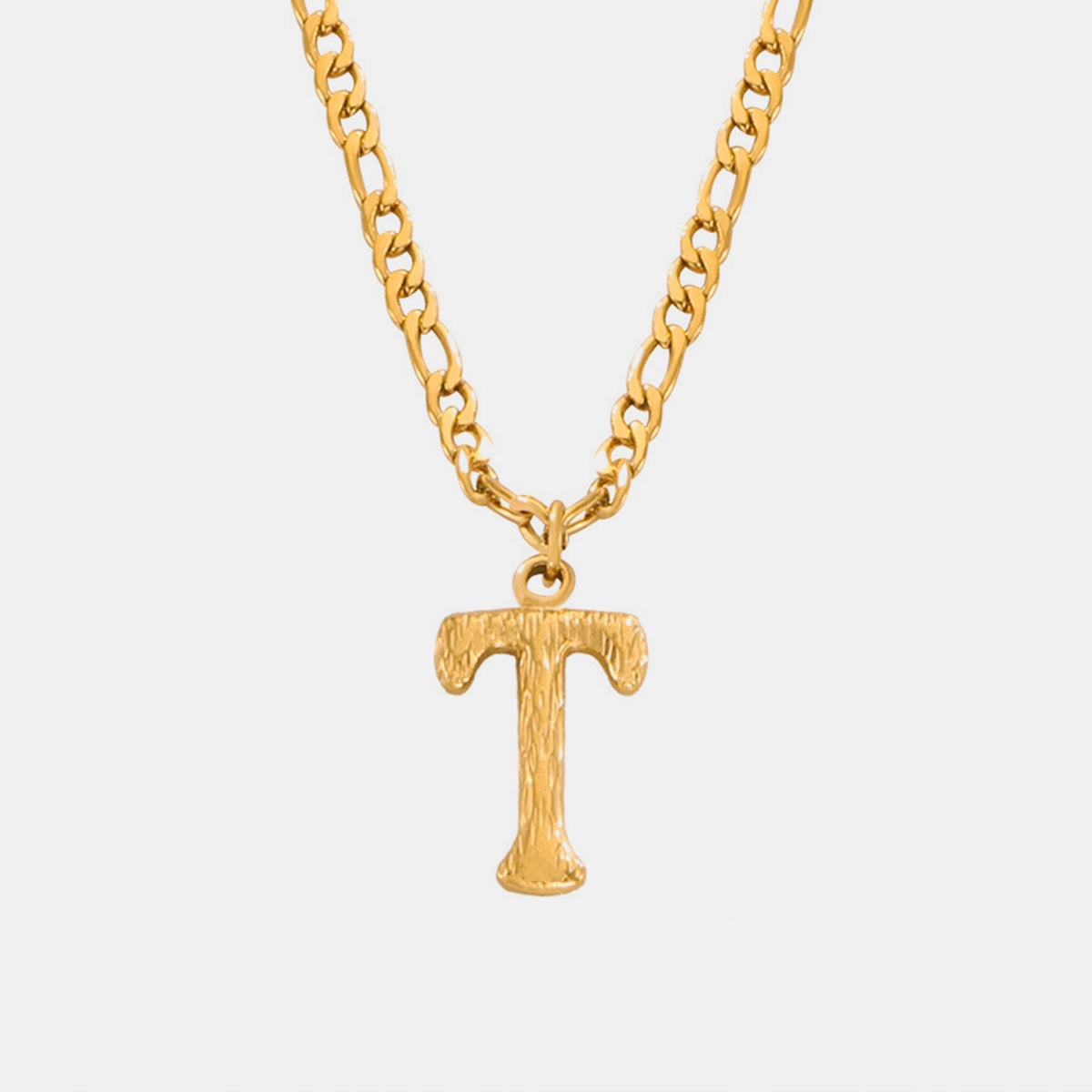 Halskette mit Buchstabenanhänger aus Titanstahl