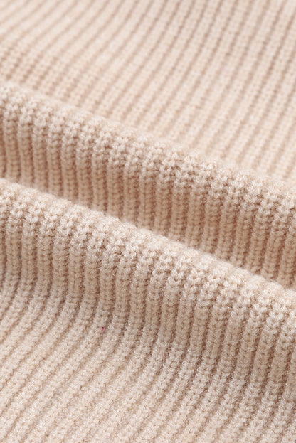 Langärmlige Strickjacke mit Reißverschluss