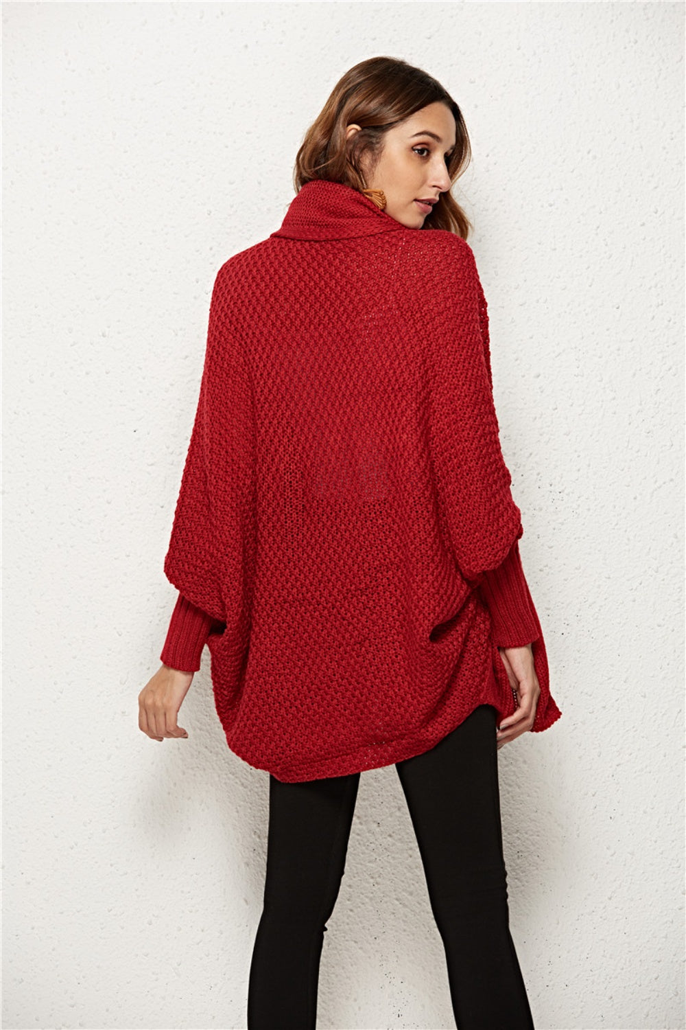 Strickjacke mit offenen Fledermausärmeln vorne