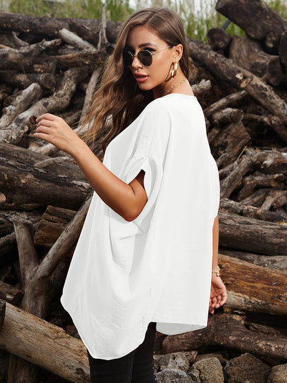 Perfee T-Shirt mit Rundhalsausschnitt und kurzen Ärmeln