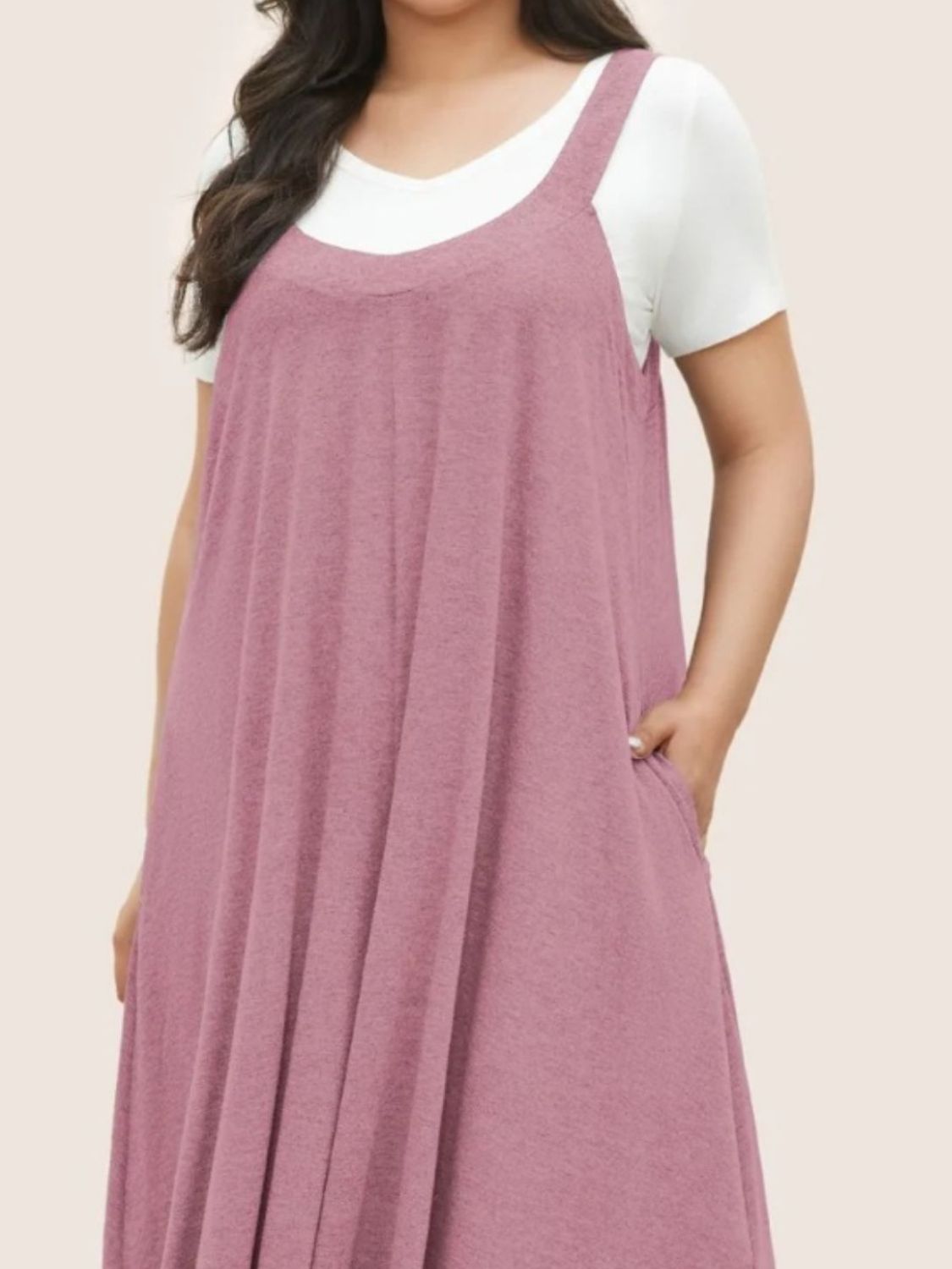 Overall mit weitem Bein und Taschen in voller Größe