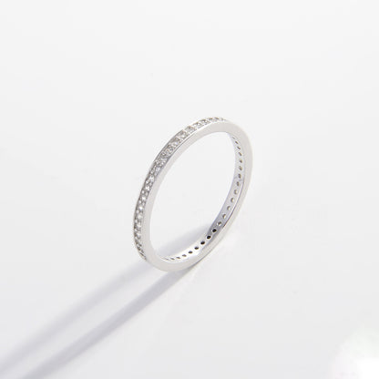 925 Sterling Silber Intarsien Zirkon Ring