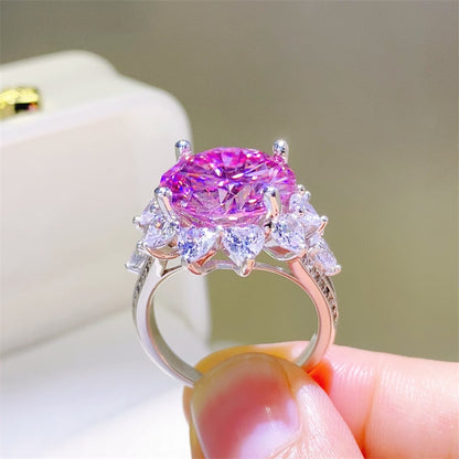 10 Karat Moissanit Zirkon 925 Sterling Silber Ring