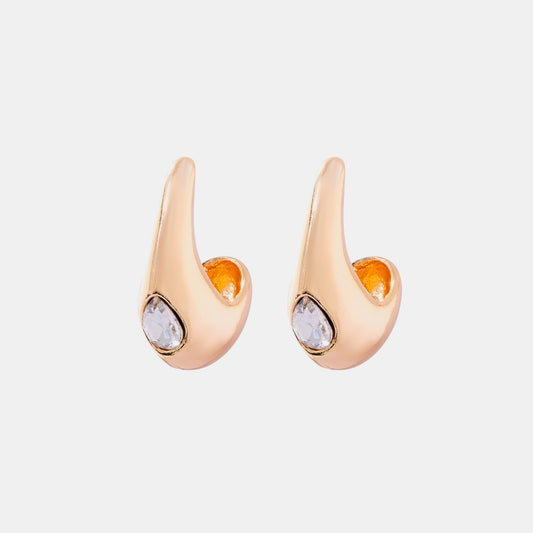 C-Creolen mit Strasssteinen aus Legierung