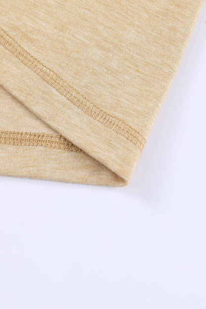 Langarm-Oberteil mit V-Ausschnitt und Farbblock