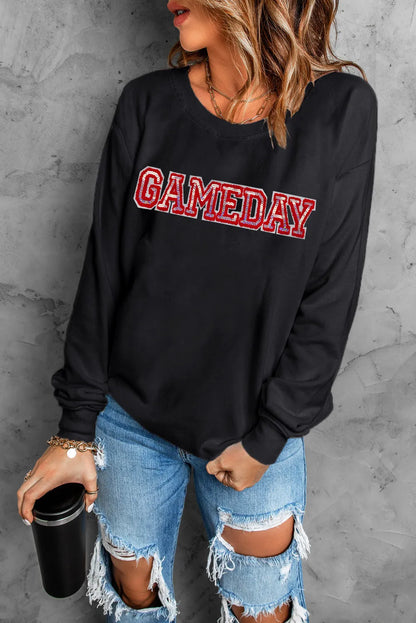 GAME DAY Rundhals-Langarm-Sweatshirt