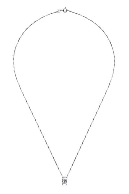 Moissanit 925 Sterling Silber Halskette