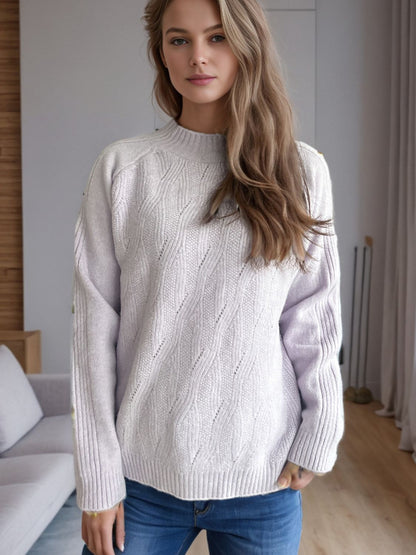 Pullover mit Rollkragen und langen Ärmeln