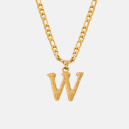 Halskette mit Buchstabenanhänger aus Titanstahl