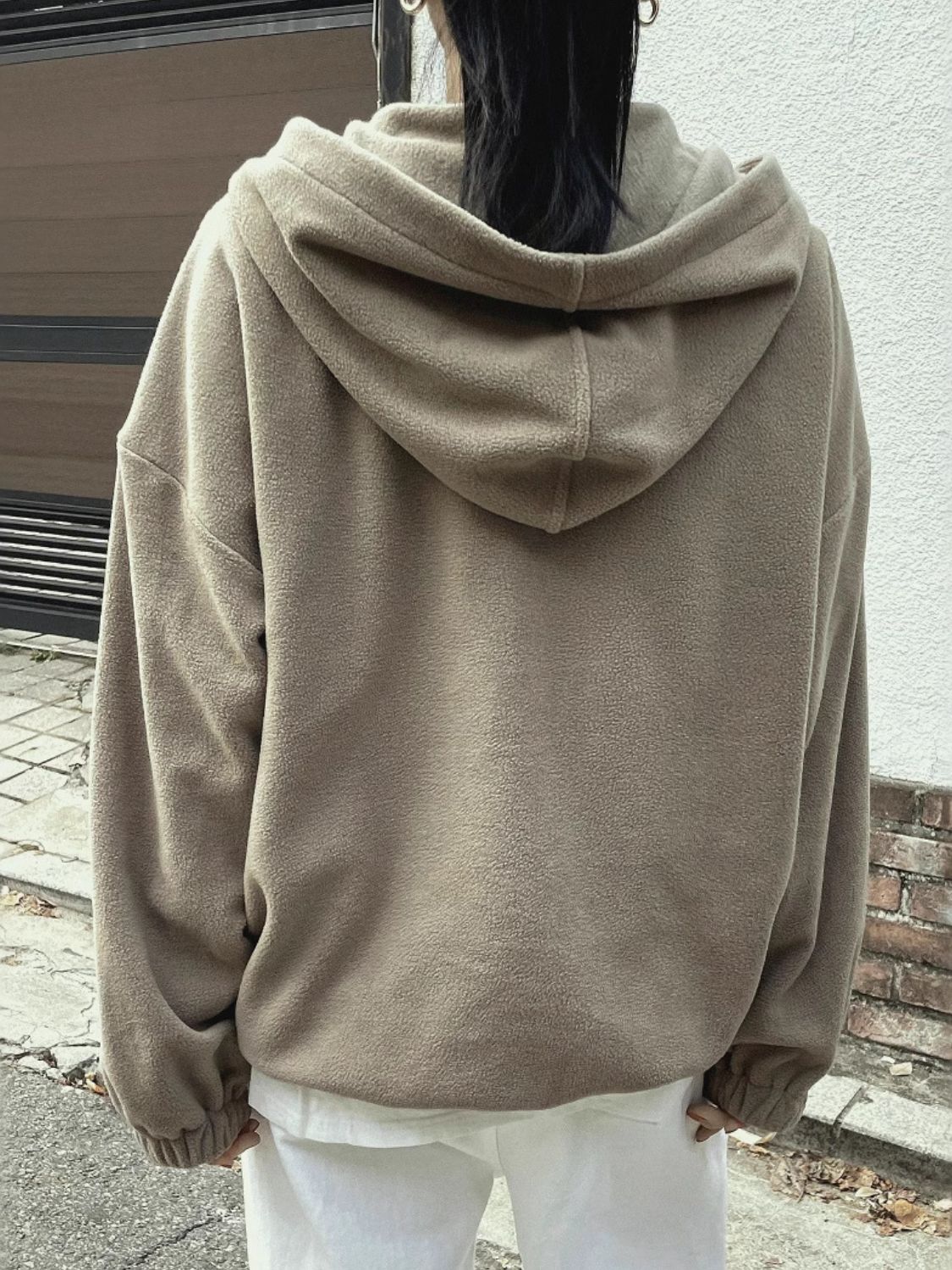 Mountain Langarm-Hoodie mit Viertelreißverschluss