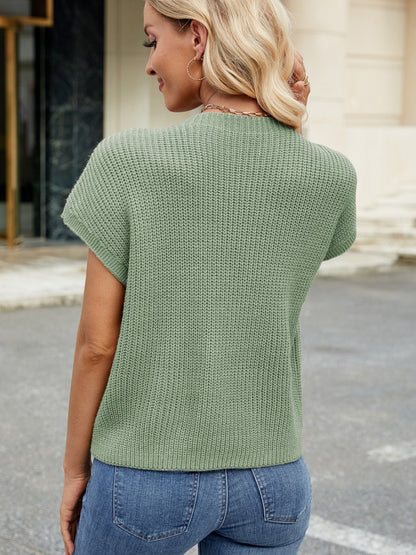 Pullover mit Rundhalsausschnitt und kurzen Ärmeln