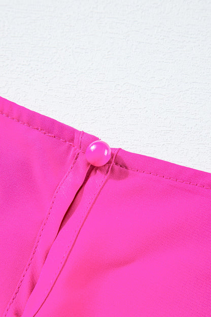Gerüschtes Minikleid mit Rundhalsausschnitt und Flügelärmeln