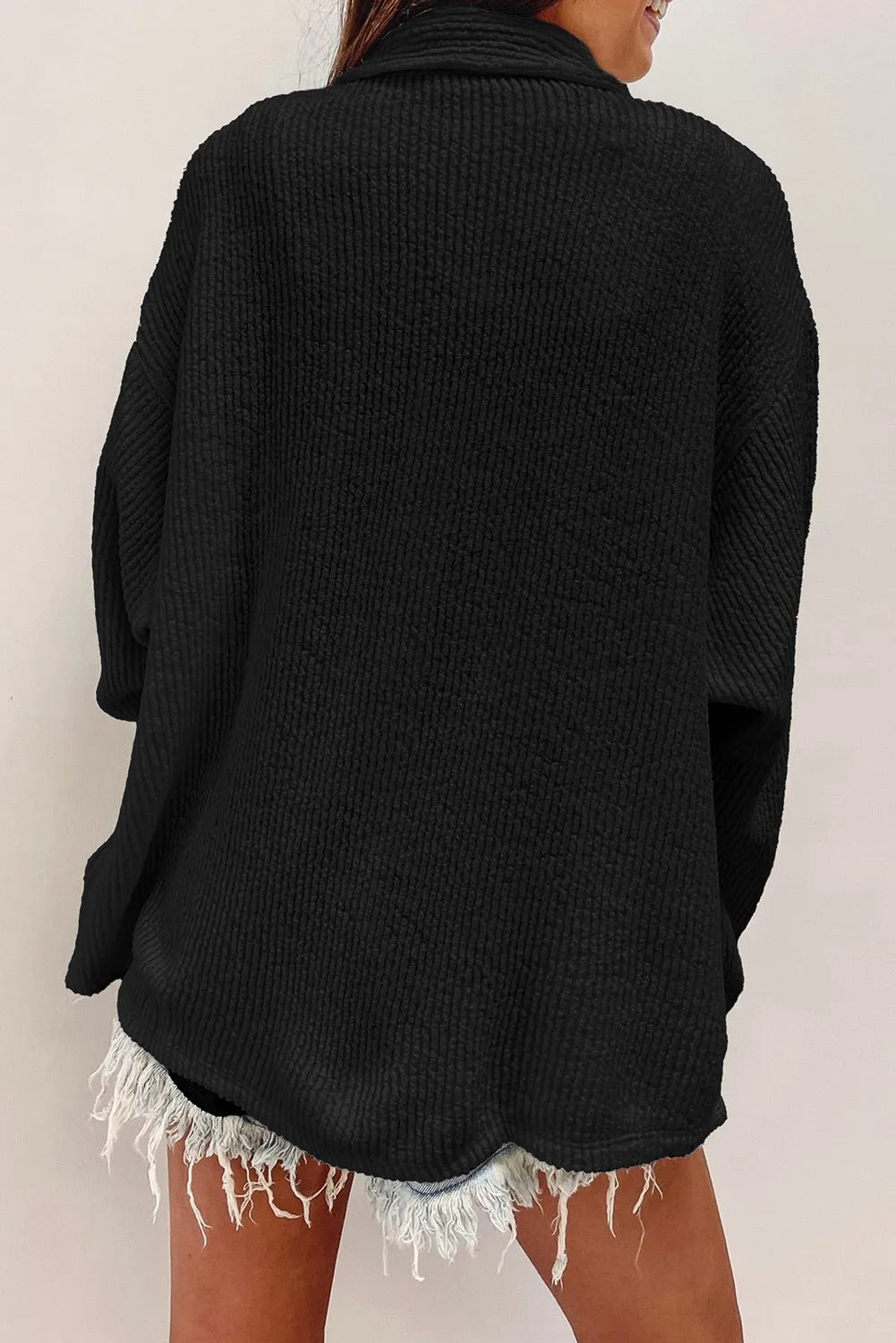 Langärmlige Hemdjacke mit Knopfleiste